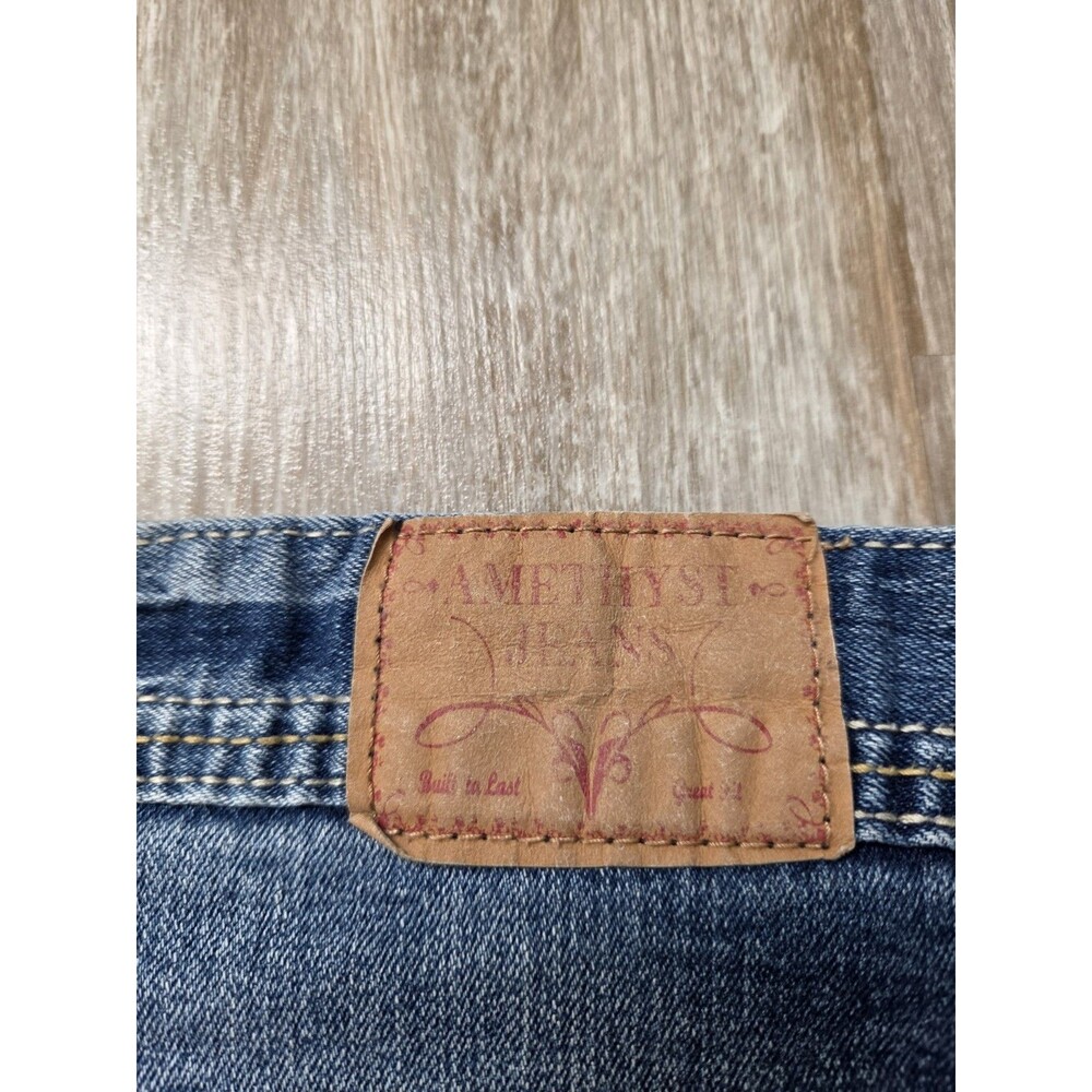 Amethyst Jeans Denim Bermuda Shorts Embellished Sequin Flap Pockets Size 18 EUC - Picture 9 of 9